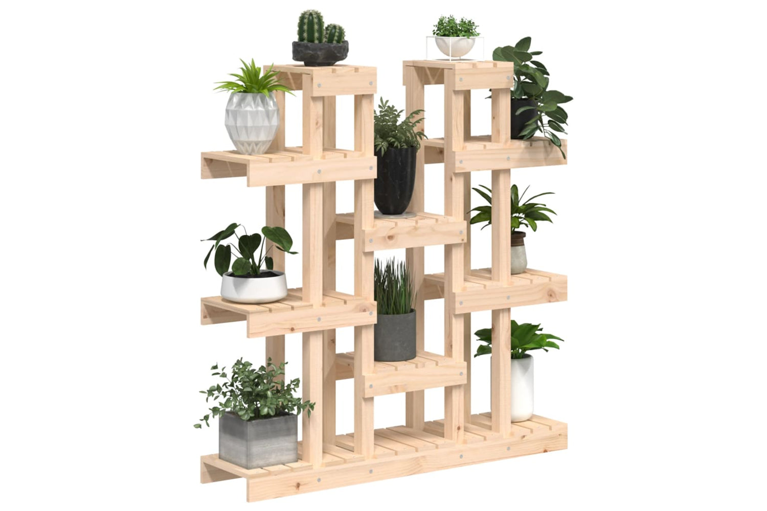 vidaXL 822092 Plant Stand 104.5x25x109.5cm Solid Wood Pine-3