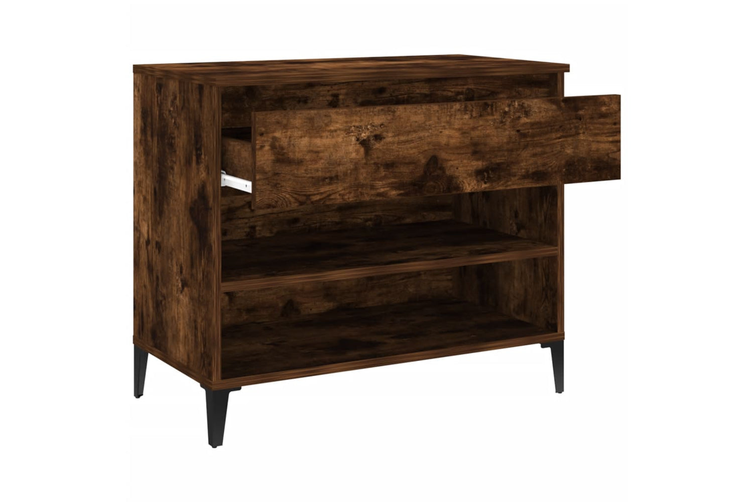 vidaXL 819769 Shoe Cabinet Smoked Oak 70x36x60cm Engineered Wood-5