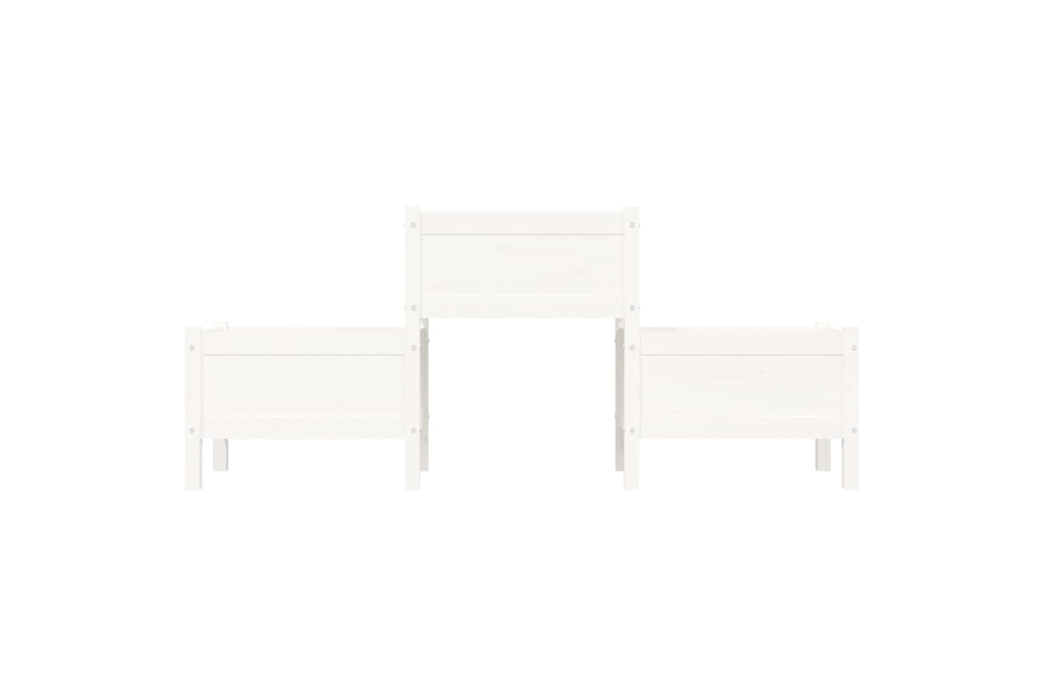 vidaXL 822248 Planter White 178.5x44x75cm Solid Wood Pine-3
