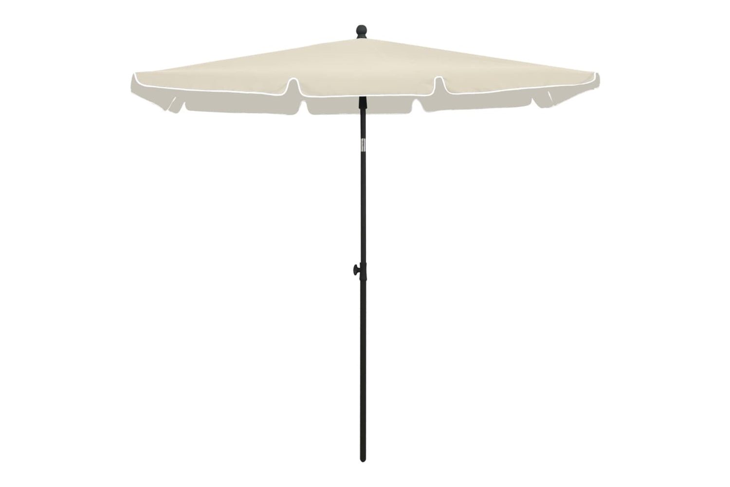 vidaXL 315543 Garden Parasol With Pole 210x140cm Sand-2