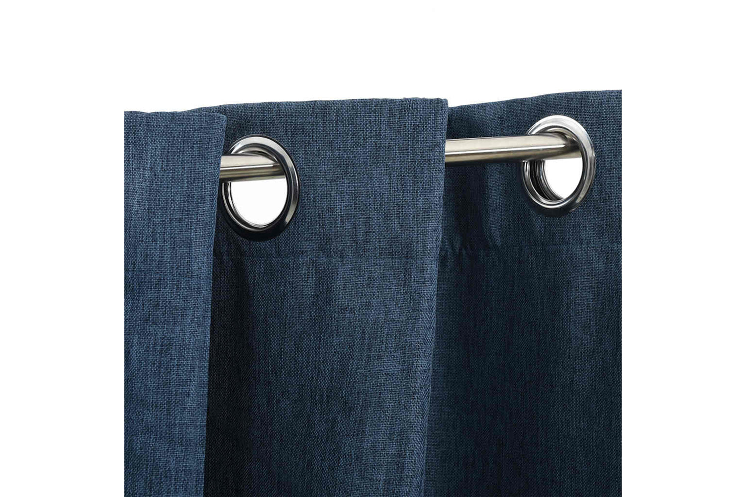 Vidaxl Linen-look Blackout Curtains With Grommets Blue 290x245cm-2
