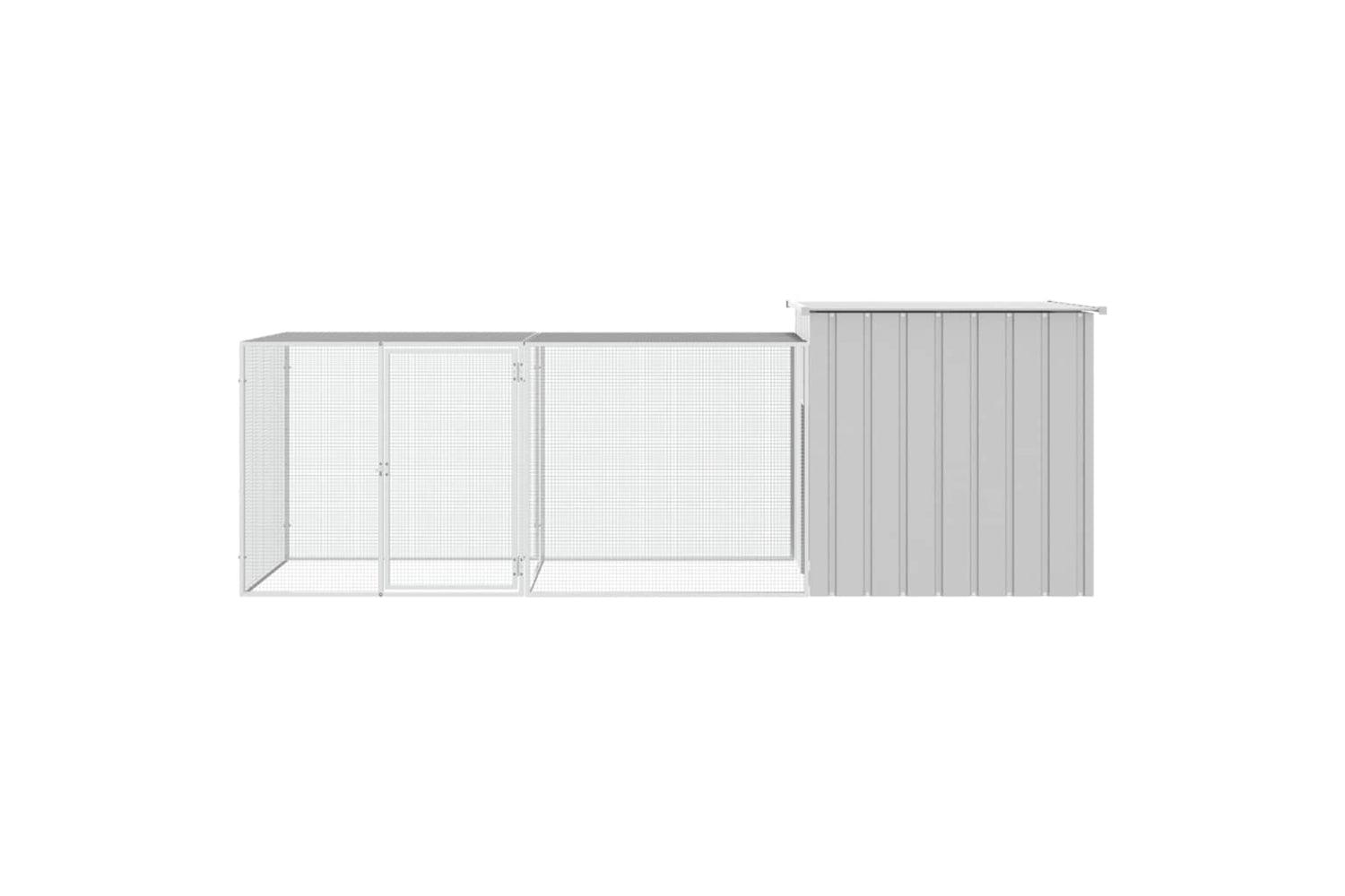 vidaXL 3106460 Chicken Cage Grey 300x91x100cm Galvanised Steel-3
