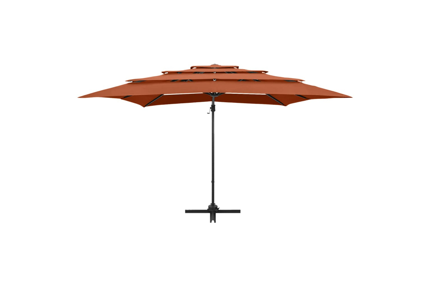 vidaXL 313825 4-tier Parasol With Aluminium Pole Terracotta 250x250cm-3