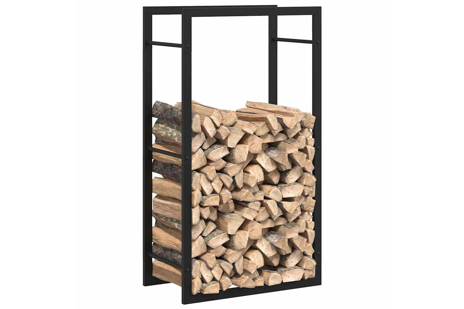 vidaXL 350305 Firewood Rack Matt Black 50x28x94cm Steel-3