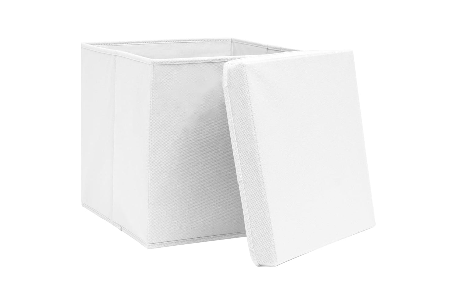 vidaXL 325208 Storage Boxes With Covers 4 Pcs 28x28x28cm White-3