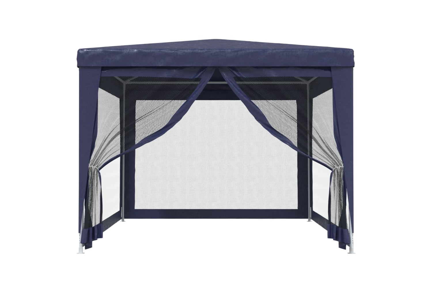 Vidaxl 319232 Party Tent With 4 Mesh Sidewalls Blue 3x4 M Hdpe-2