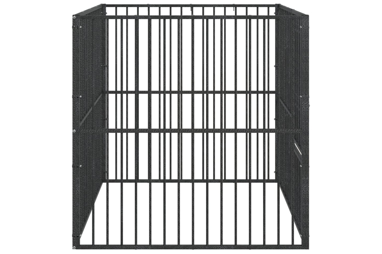 Vidaxl 172210 Dog Playpen 4 Panel Black Galvanised Steel-5