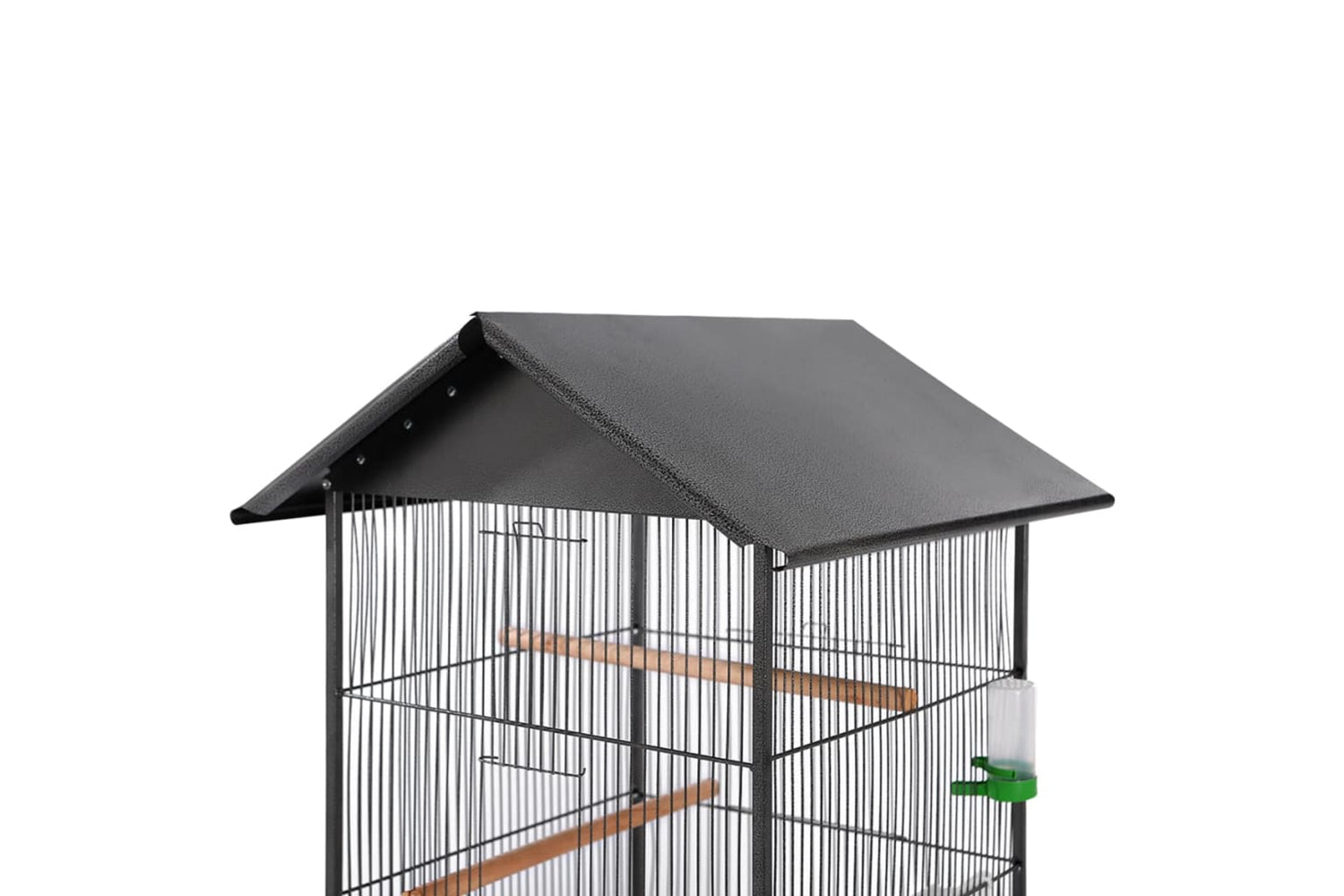 vidaXL 170409 Bird Cage With Roof Black 66x66x155cm Steel-2