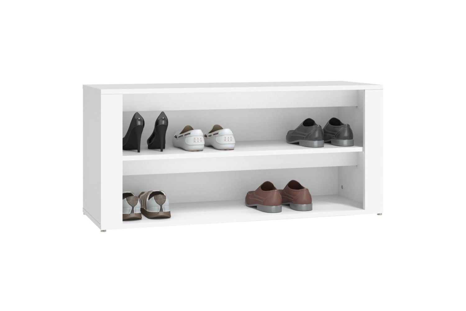 vidaXL 816904 Shoe Rack White 100x35x45cm Engineered Wood-3