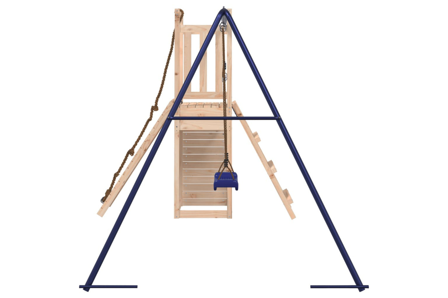 Vidaxl 3155918 Playhouse With Swing Climbing Wall Solid Wood Pine-5