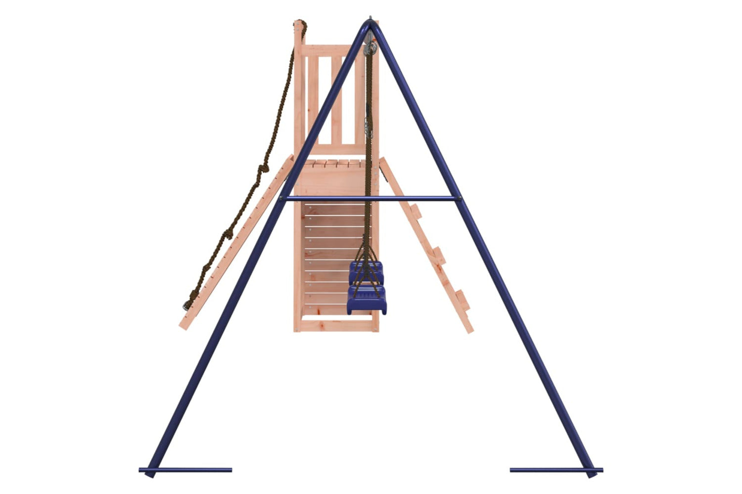 Vidaxl 3155922 Playhouse With Swings Climbing Wall Solid Wood Douglas-5
