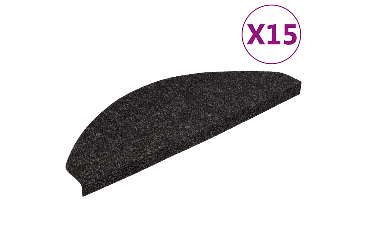 vidaXL 136395 Stair Mats Self-adhesive 15 Pcs 65x22.5x3.5cm Anthracite