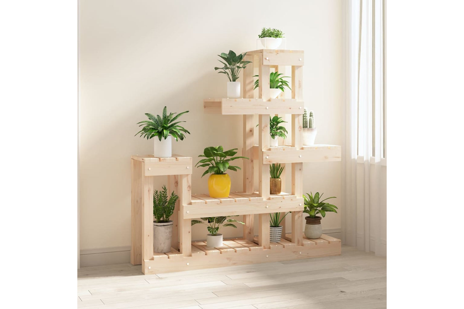 vidaXL 822102 Plant Stand 92x25x97cm Solid Wood Pine-2