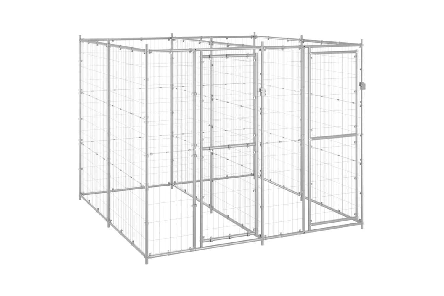Vidaxl 3082282 Outdoor Dog Kennel Galvanised Steel 4.84 M2