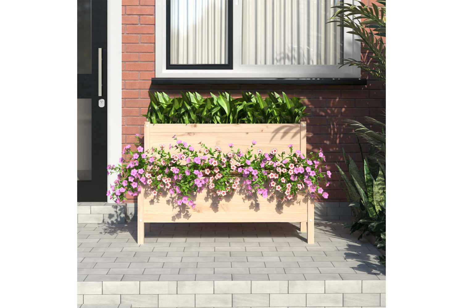 vidaXL 822262 Planter 110x84x75cm Solid Wood Pine-2