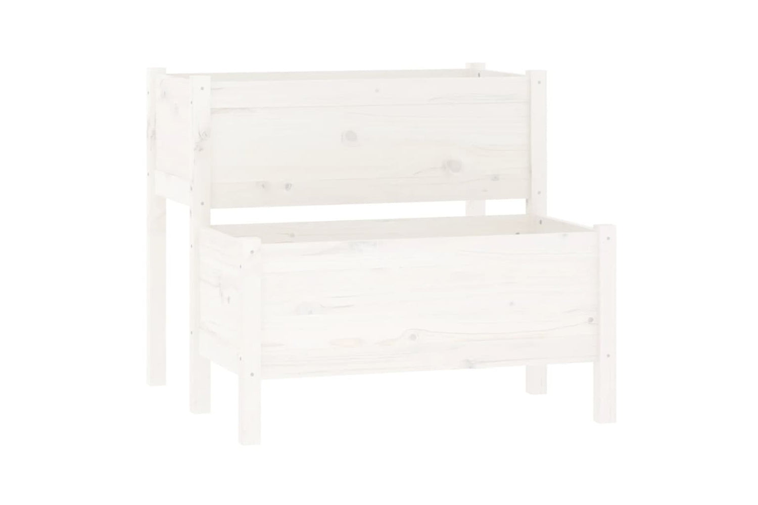 vidaXL 822258 Planter White 84.5x84x75cm Solid Wood Pine