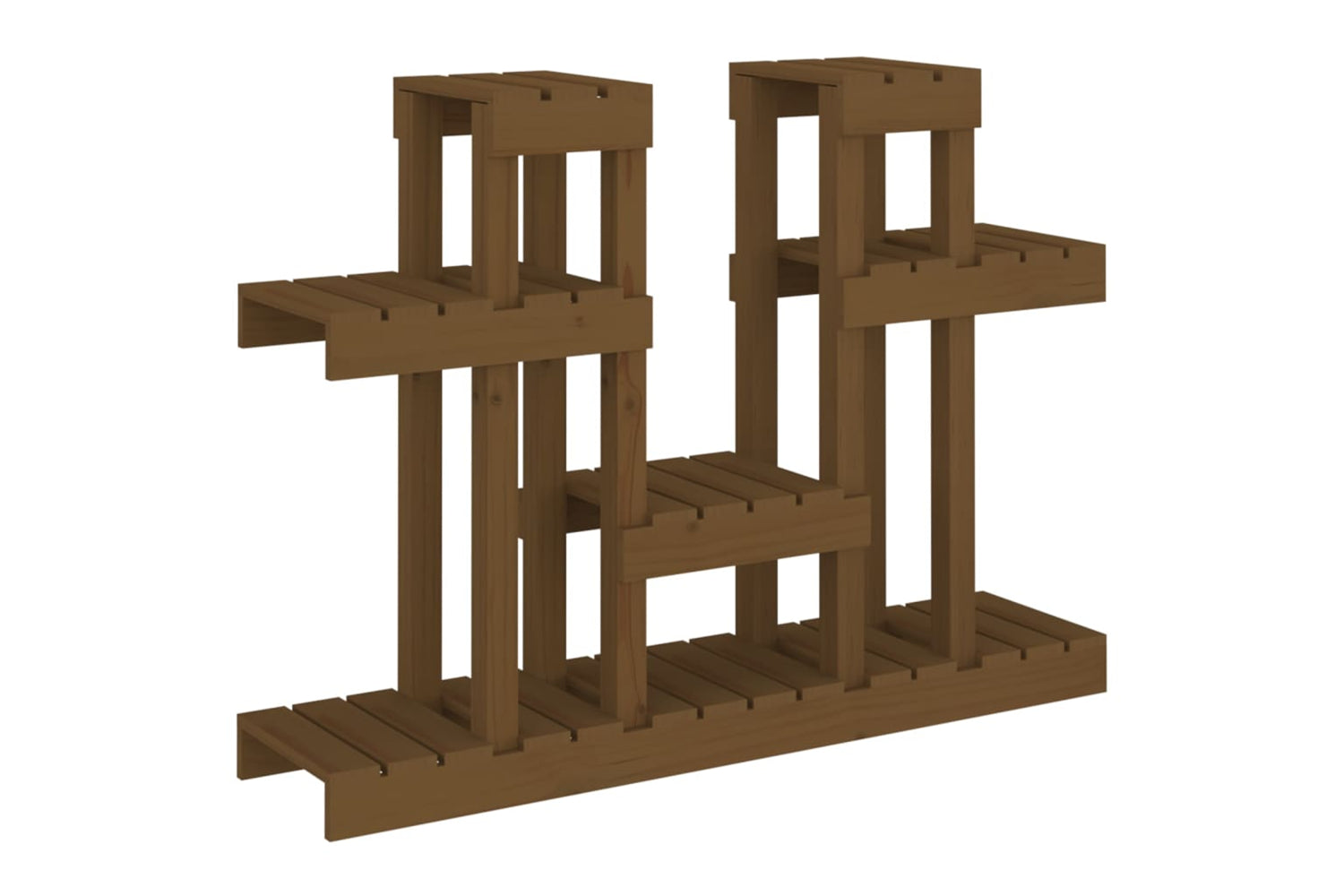vidaXL 822100 Plant Stand Honey Brown 104.5x25x77.5cm Solid Wood Pine