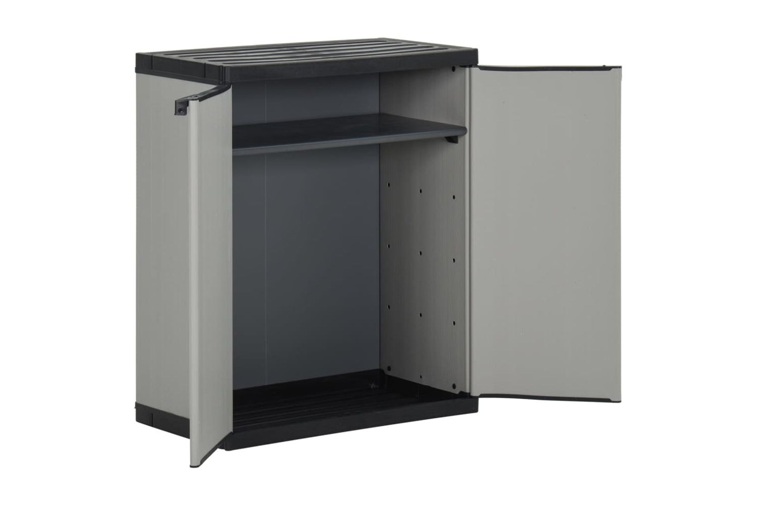 vidaXL 340987 Garden Waste Cabinet Grey And Black 68x40x85cm Pp-7