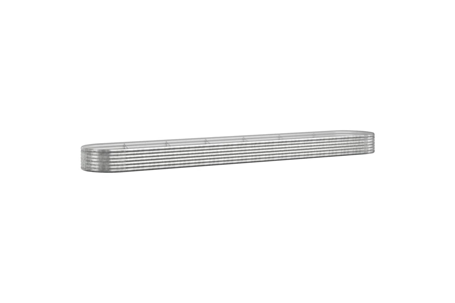 vidaXL 319017 Garden Raised Bed Powder-coated Steel 544x100x36cm Silver