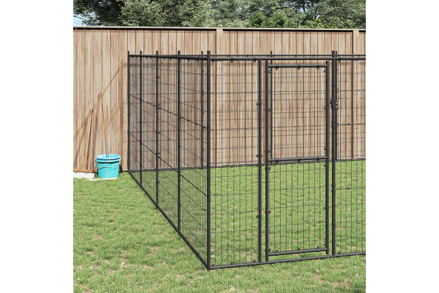 Vidaxl 3082314 Outdoor Dog Kennel Steel 24.2 M2-2