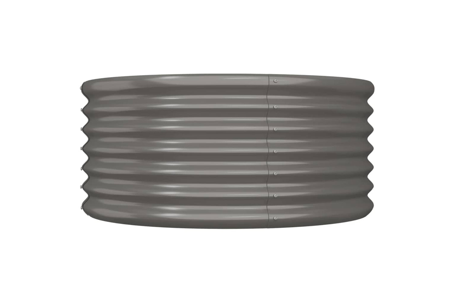 vidaXL 318854 Garden Planter Powder-coated Steel 80x80x36cm Grey-2