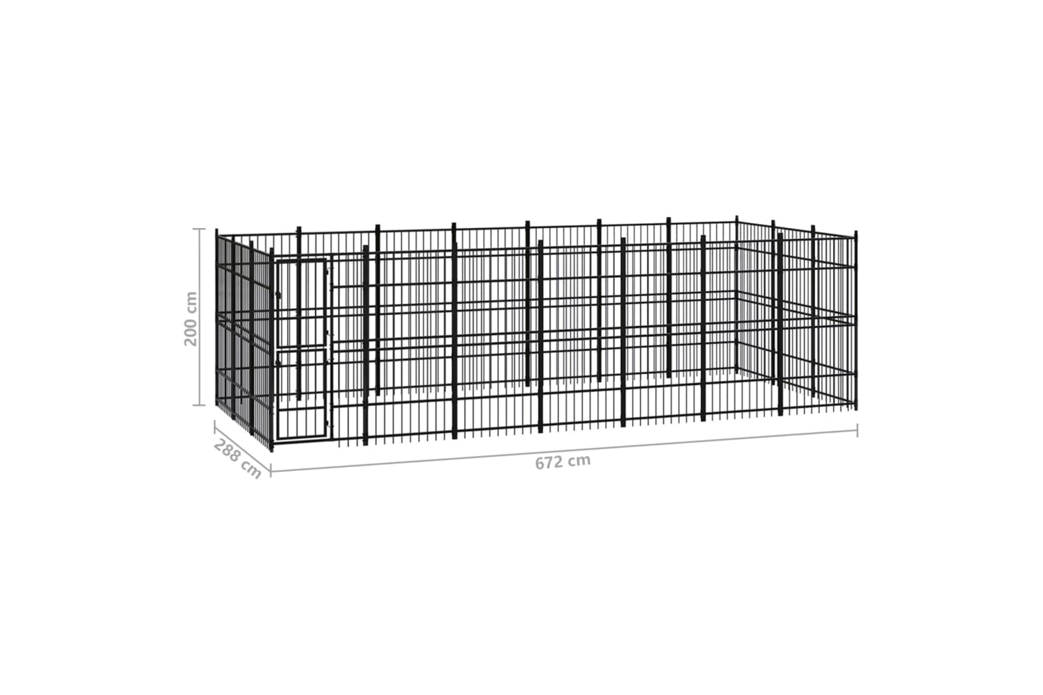 Vidaxl 3097978 Outdoor Dog Kennel Steel 19.35 M2-7