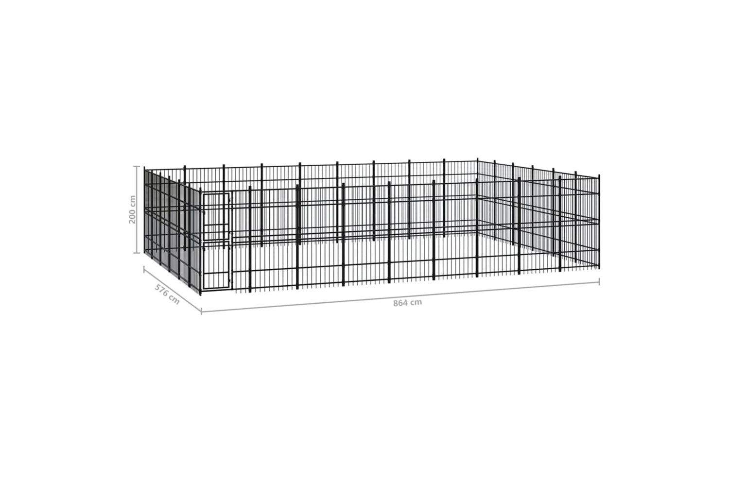 Vidaxl 3097998 Outdoor Dog Kennel Steel 49.77 M2-7