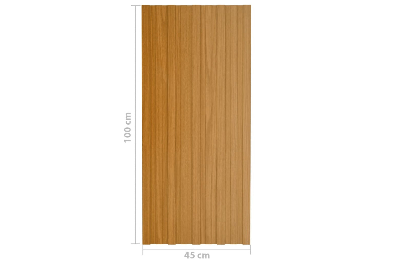vidaXL Roof Panels 36 Pcs Galvanised Steel Light Wood 100x45cm-7