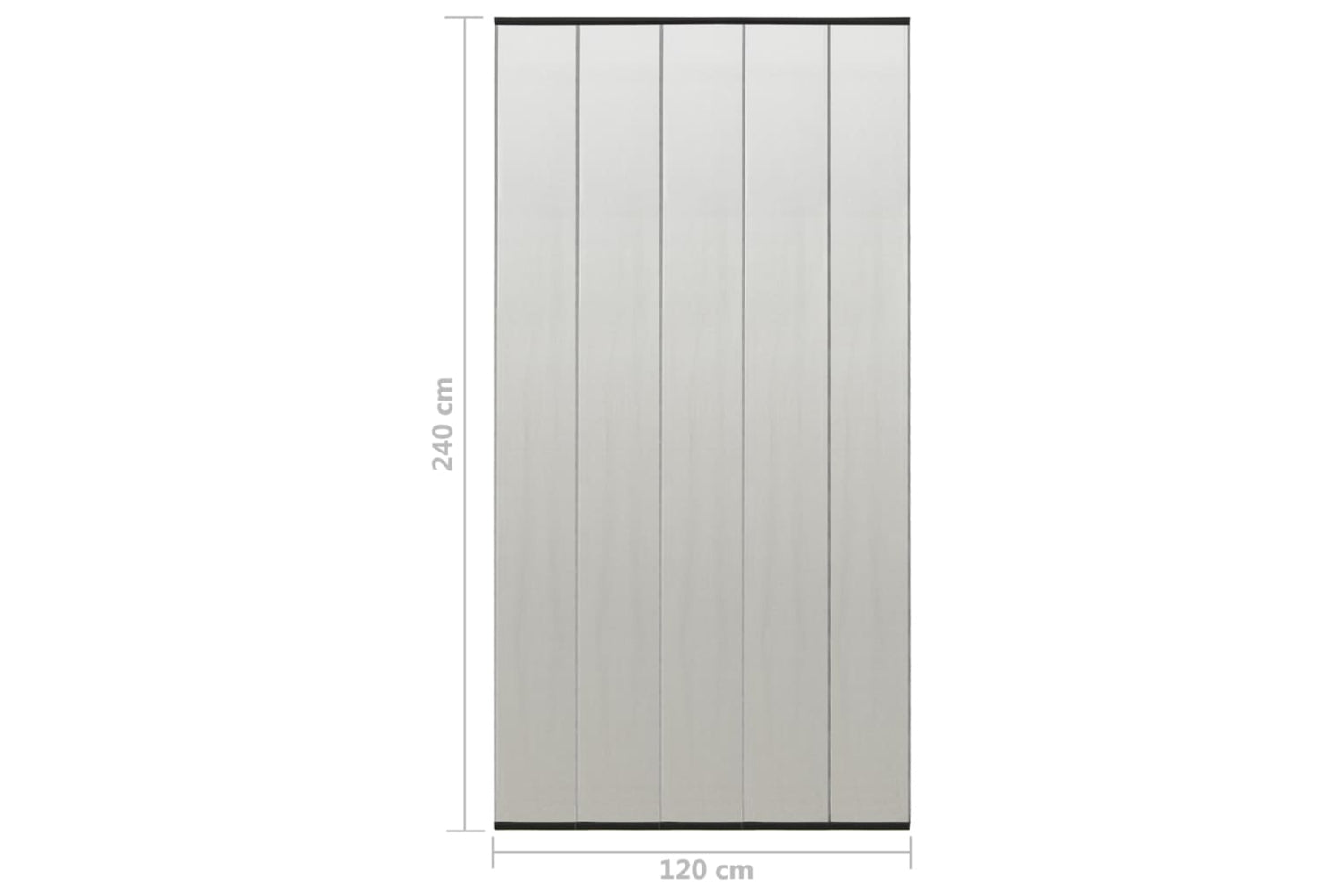 vidaXL 148711 Insect Door Screen With 5-piece Mesh Curtain Black 120x240cm-8