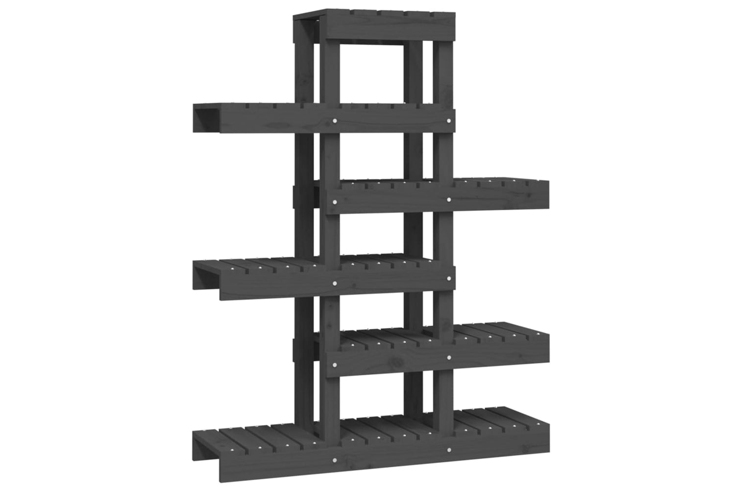 vidaXL 822089 Plant Stand Grey 85x25x109.5cm Solid Wood Pine