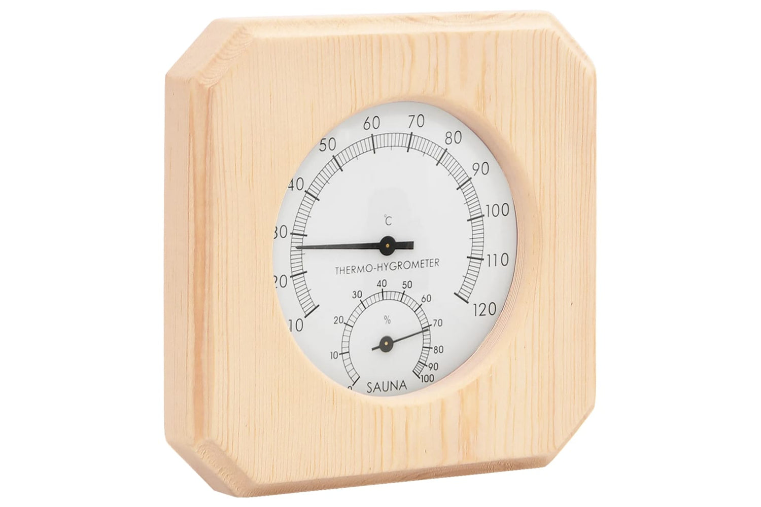 Vidaxl 51687 2 In 1 Sauna Hygrothermograph And Sand Timer Set Solid Wood Pine-2