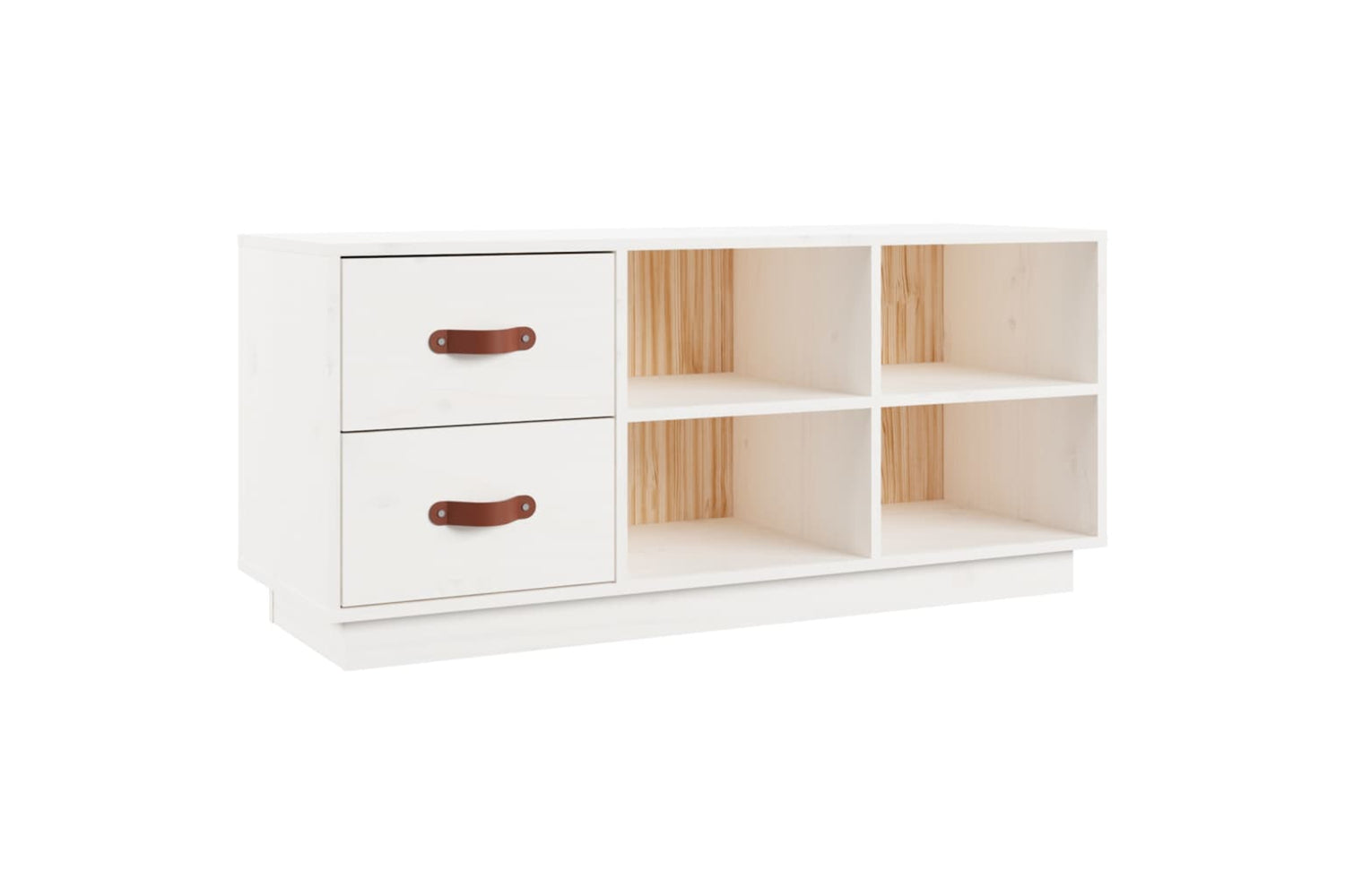 vidaXL 820178 Shoe Bench White 100x34x45cm Solid Wood Pine