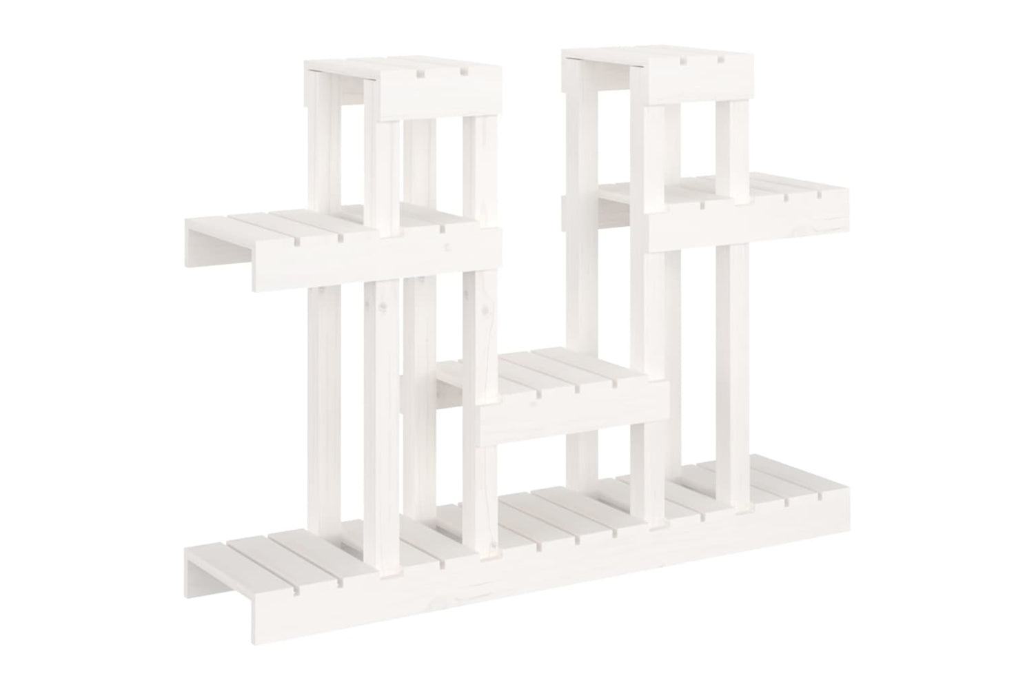vidaXL 822098 Plant Stand White 104.5x25x77.5cm Solid Wood Pine