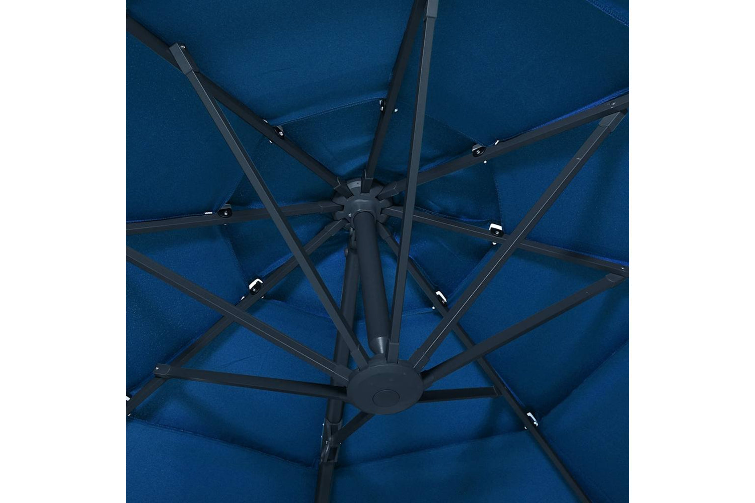 Vidaxl 313835 4-tier Parasol With Aluminium Pole Azure Blue 3x3 M-6