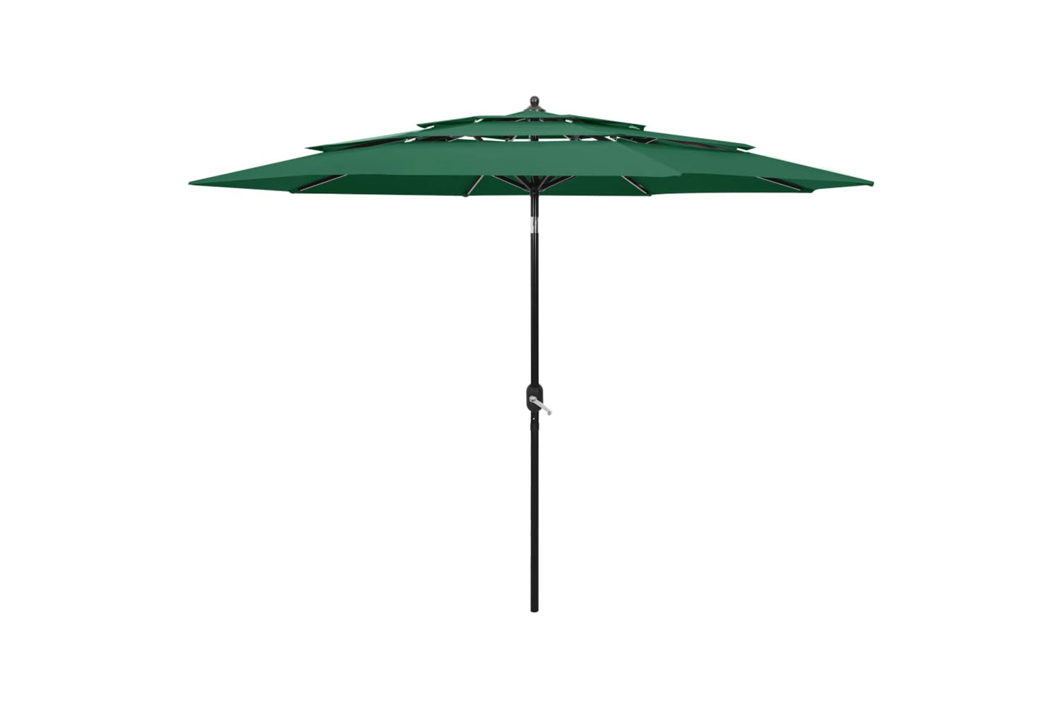 Vidaxl 313869 3-tier Parasol With Aluminium Pole Green 3 M
