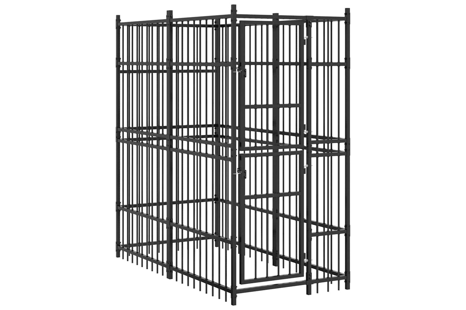 Vidaxl 171472 Outdoor Dog Kennel Steel 1.84 M2