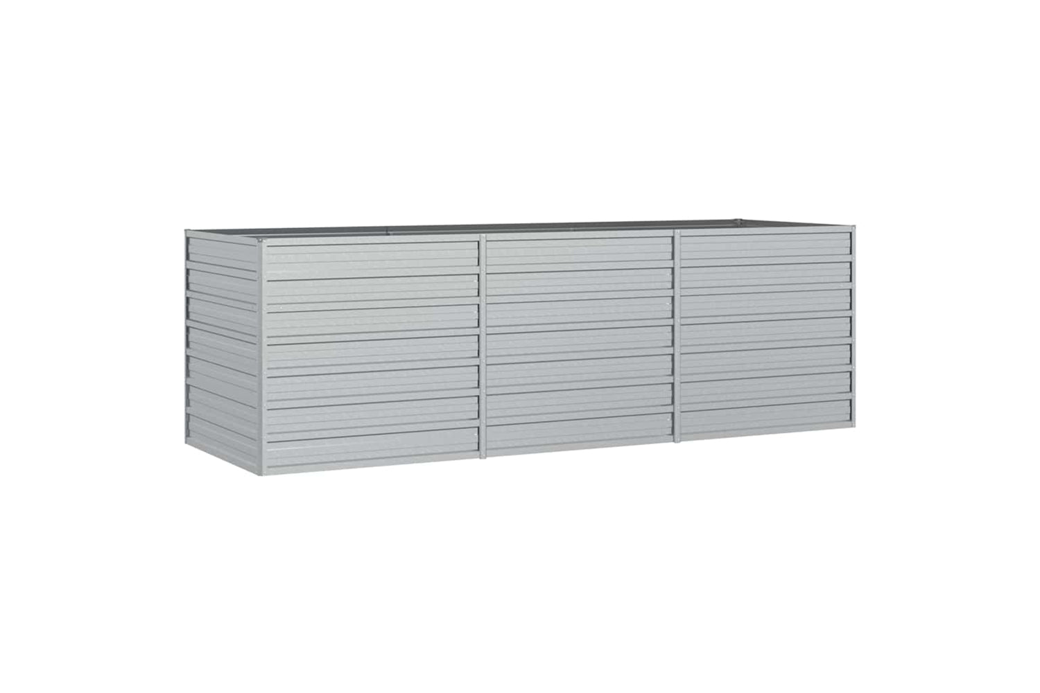 Vidaxl Garden Raised Bed 240x80x77 Cm Galvanized Steel Silver