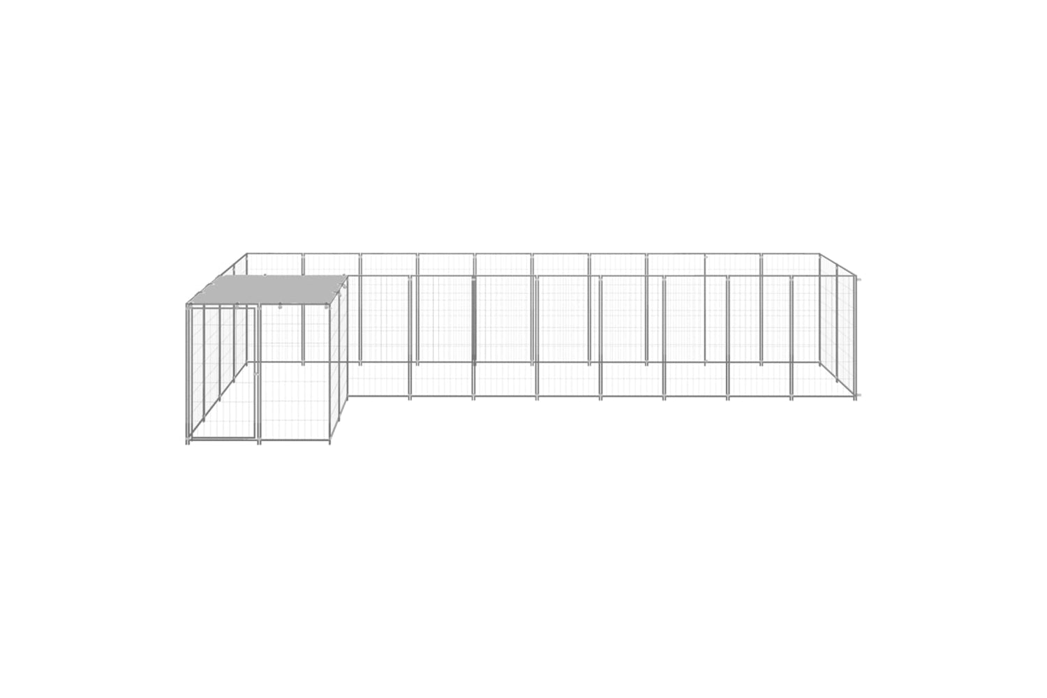 Vidaxl 3082243 Dog Kennel Silver 7.26 M2 Steel-2