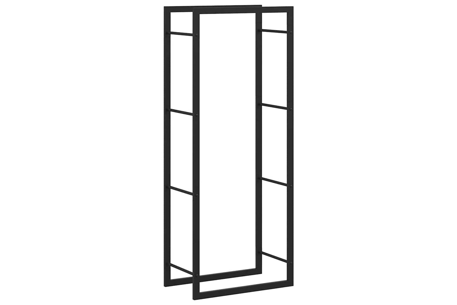 vidaXL 350306 Firewood Rack Matt Black 50x28x132cm Steel
