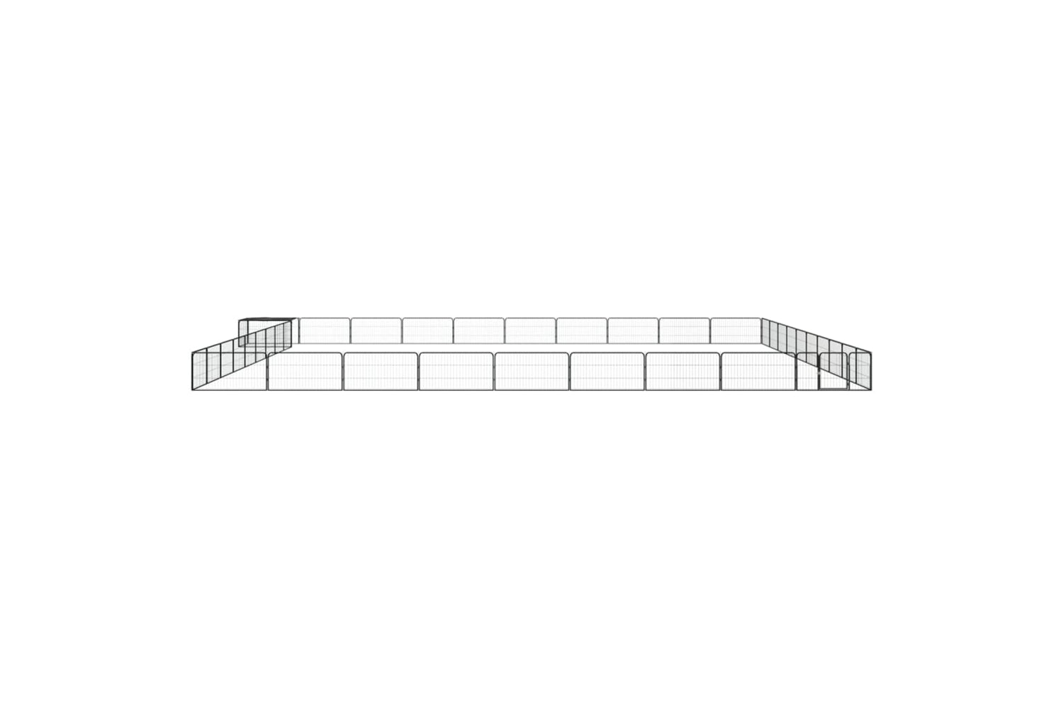 vidaXL 3115984 40-panel Dog Playpen Black 100x50cm Powder-coated Steel-2