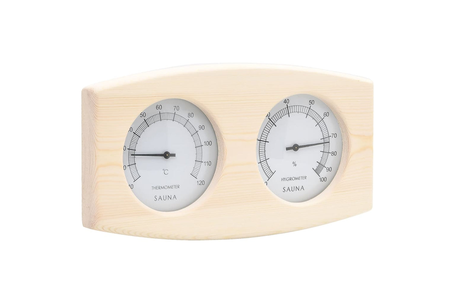 Vidaxl 51686 2 In 1 Sauna Hygrothermograph And Sand Timer Set Solid Wood Pine-2