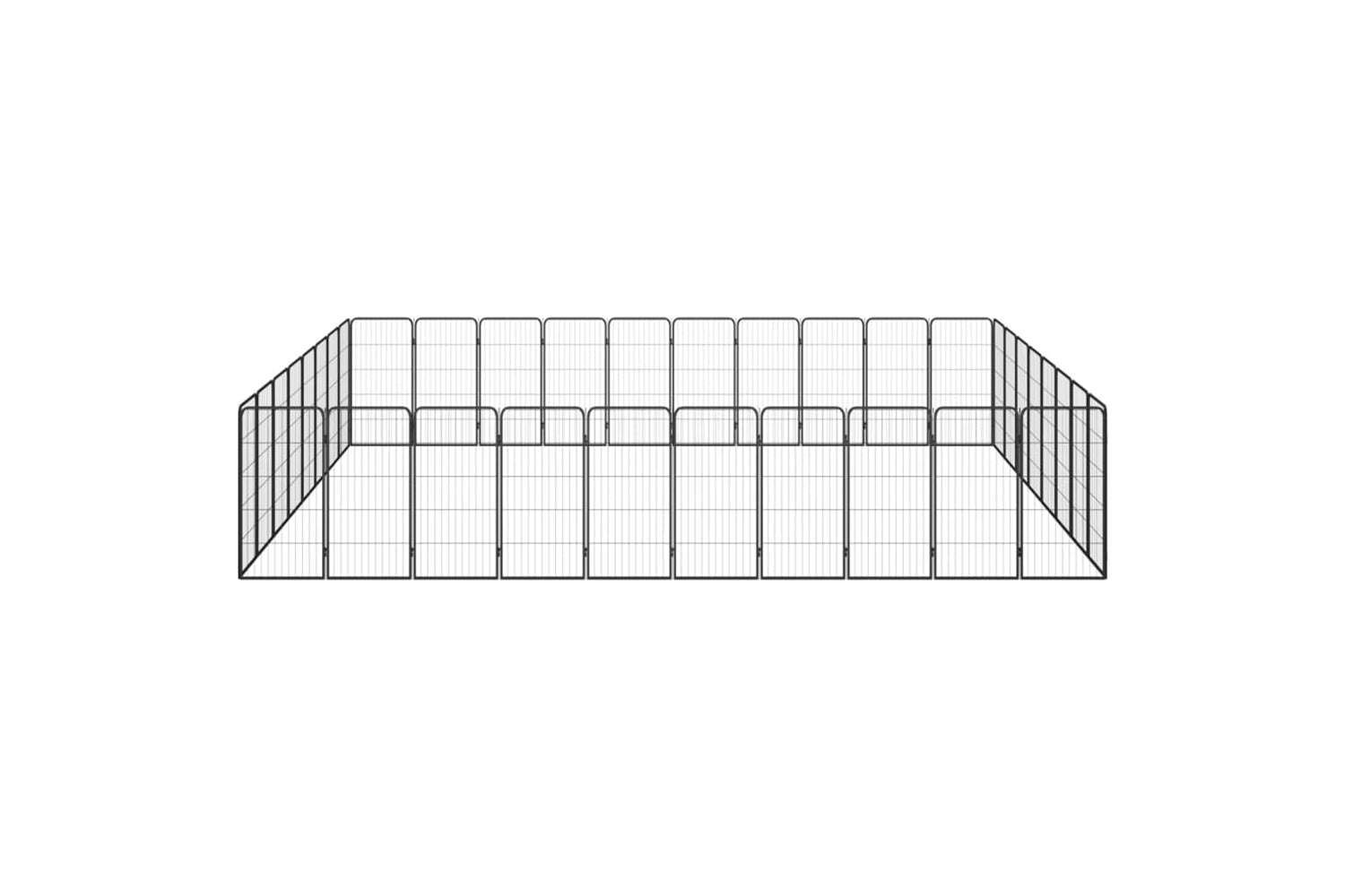 vidaXL 3115965 36-panel Dog Playpen Black 50x100cm Powder-coated Steel-2