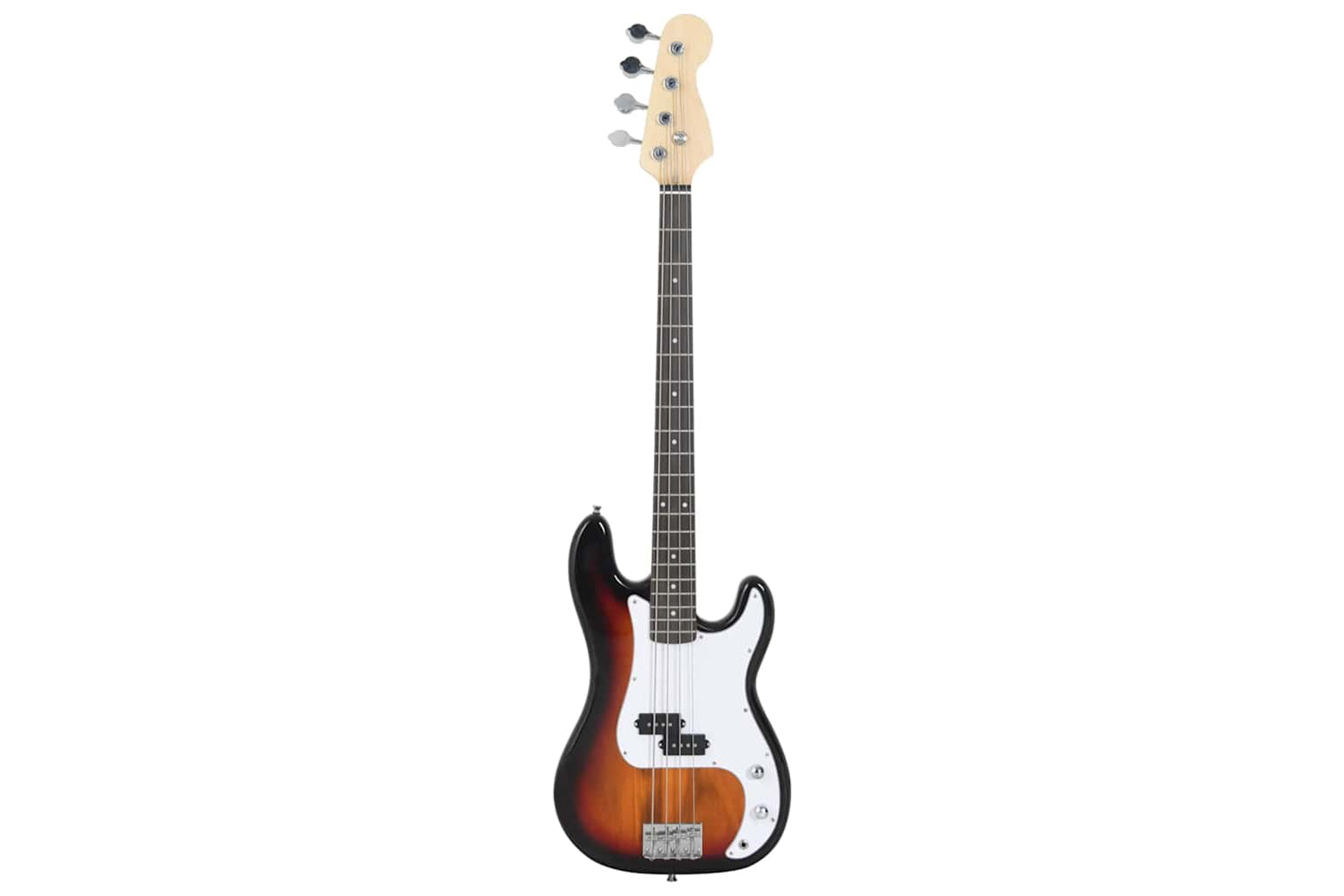 vidaXL 70184 Electric Bass Guitar For Beginner With Bag Brown And White 4/4 46"-3