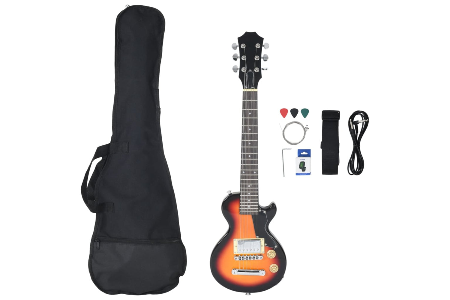 vidaXL 70197 Electric Guitar For Kids With Bag Brown And Black 3/4 30"-2
