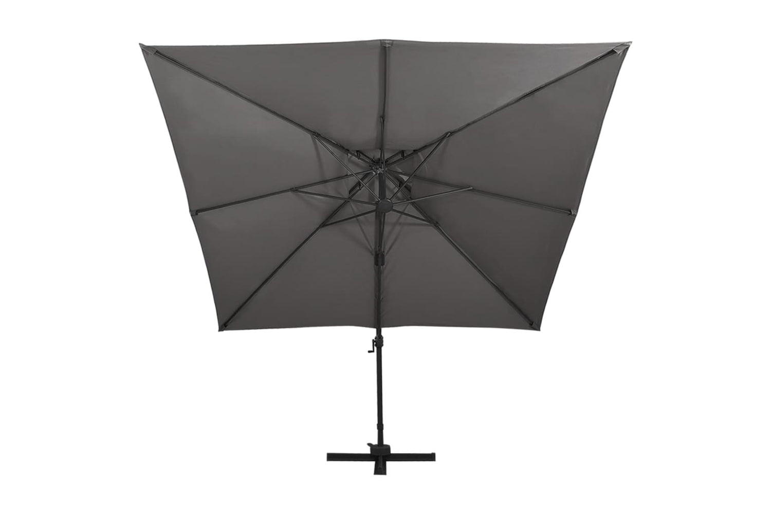 vidaXL 312372 Cantilever Umbrella With Double Top 300x300cm Anthracite-2