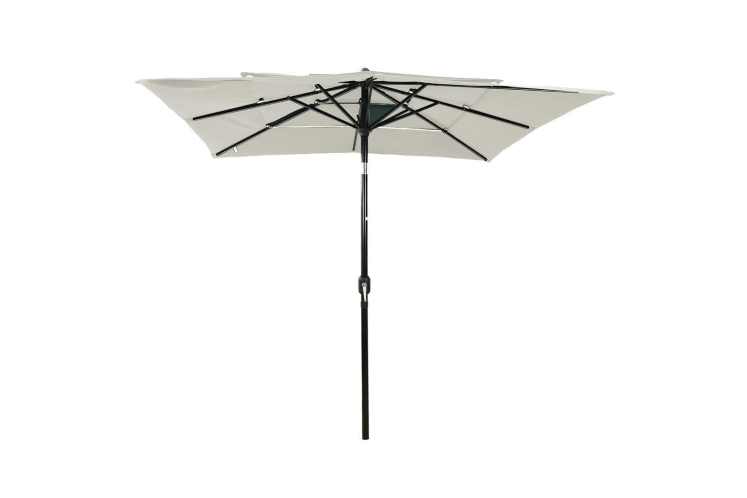 Vidaxl 313836 3-tier Parasol With Aluminium Pole Sand 2.5x2.5 M-2