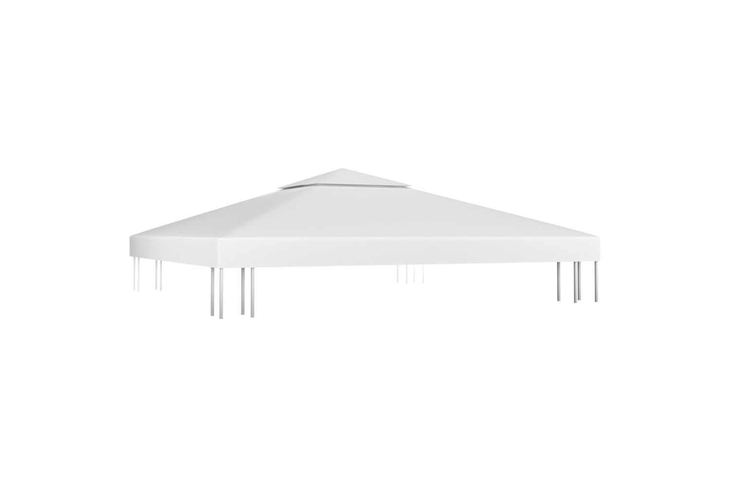Vidaxl 2-tier Gazebo Top Cover 310 G/m2 3x3 M White-2