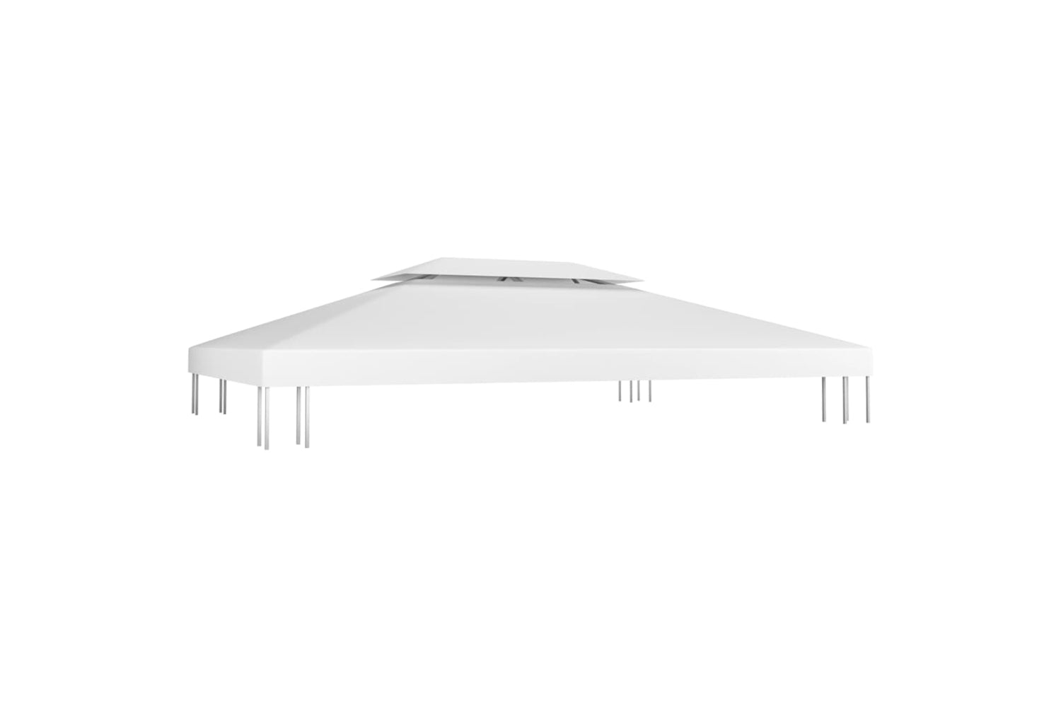 Vidaxl 312077 2-tier Gazebo Top Cover 310 G/mâ² 4x3 M White-2