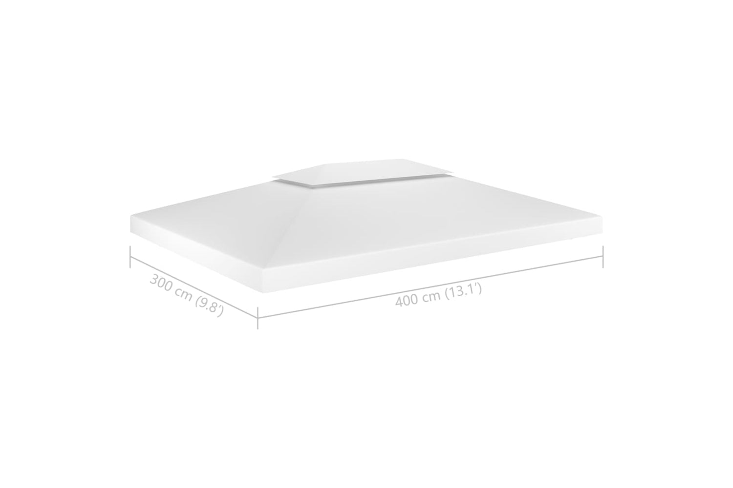 Vidaxl 312077 2-tier Gazebo Top Cover 310 G/mâ² 4x3 M White-8