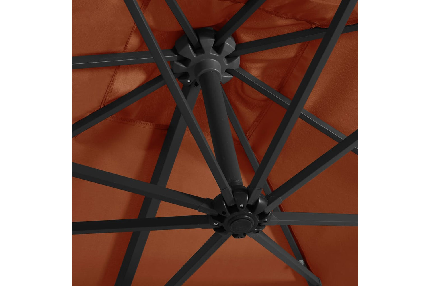 Vidaxl 312311 Cantilever Umbrella With Led Lights Terracotta 250x250 Cm-6